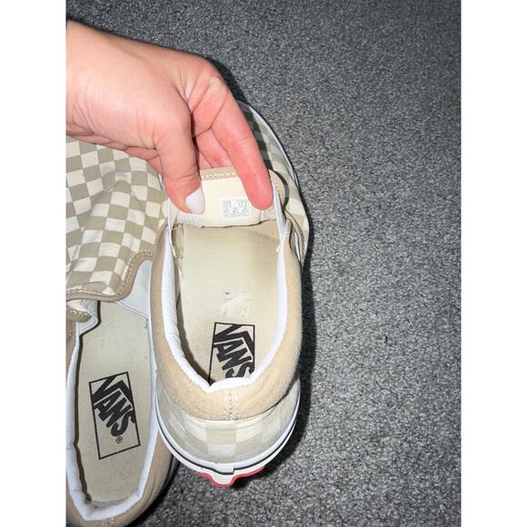 Classic Slip On Checkerboard in tan size men’s 10.5 - Picture 4 of 4